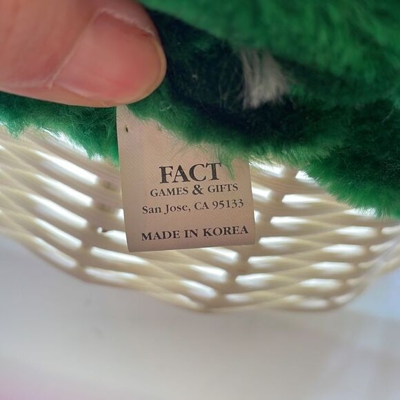 Plush Jack O Lantern white woven basket Halloween decoration - Picture 5 of 9